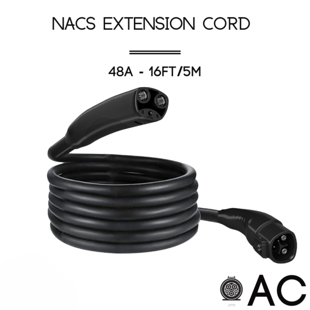 48A | Rallonge NACS | AC | 16ft/5m | Garantie 12 mois