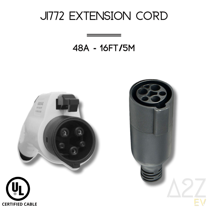 48A | J1772 Extension Cord | UL Certified Cable | 16ft/5m | 12 Months Warranty
