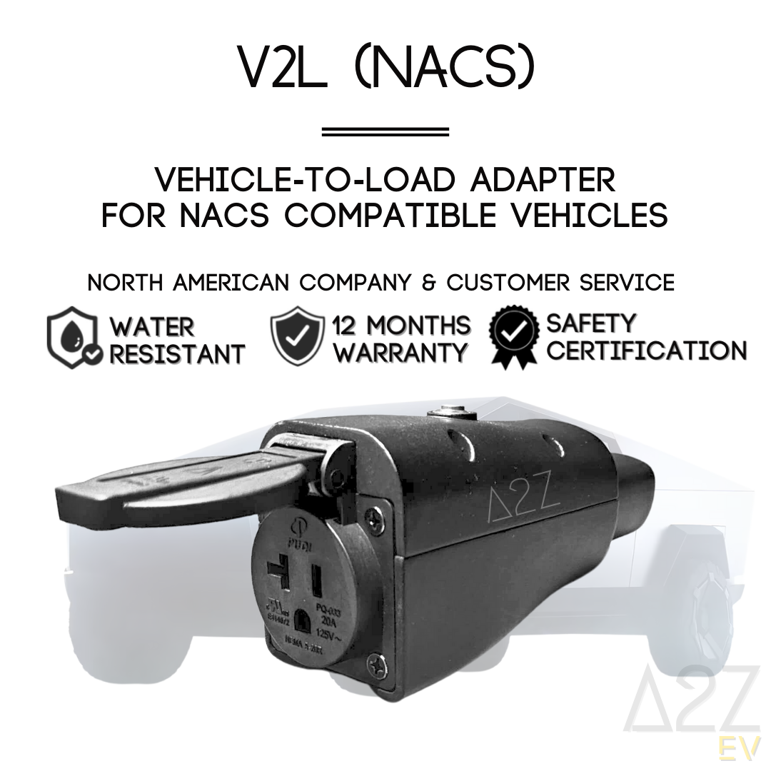 V2L (NACS) | Vehicle-To-Load | Jusqu'à 20A | 12 mois de garantie