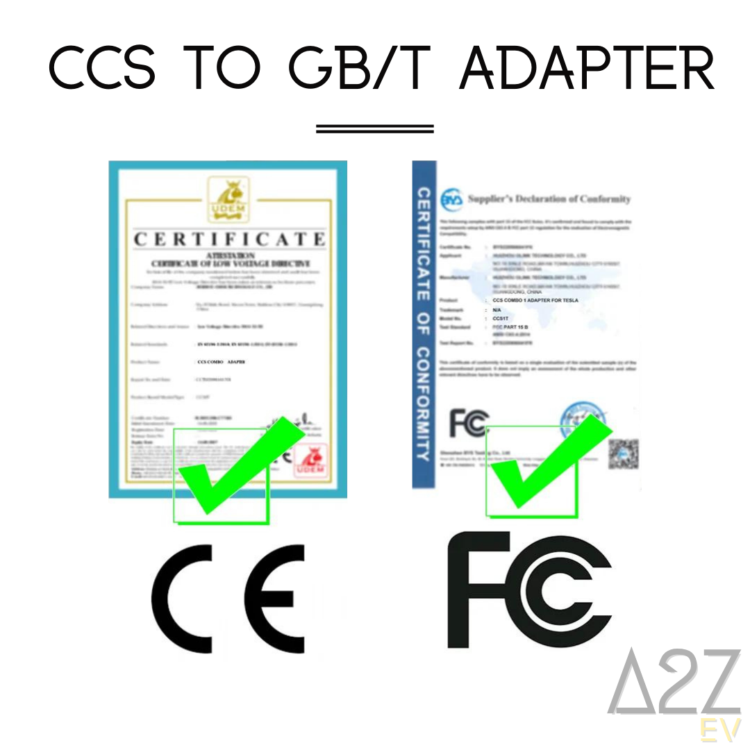 Adaptateur CCS DC vers GB/T | CCS1/CCS2 | 200ADC | CE & FCC CERTIFIED | 12 mois de garantie