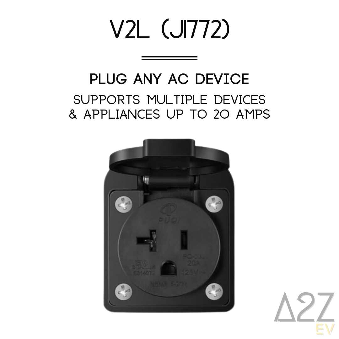 V2L (J1772) | Vehicle-To-Load | For North America | Up to 20A | 12 Months Warranty