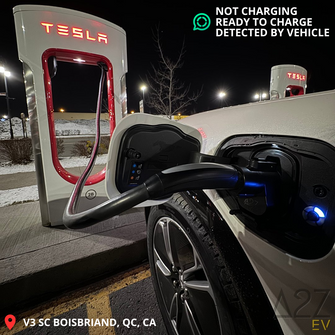NACS (Tesla) to CCS Combo 1 (CCS1) Adapter - DC - 250kW - CE & FCC CERTIFIED - A2Z Typhoon Plug - Charge any CCS1 EV with a Tesla Supercharger - A2Z EV