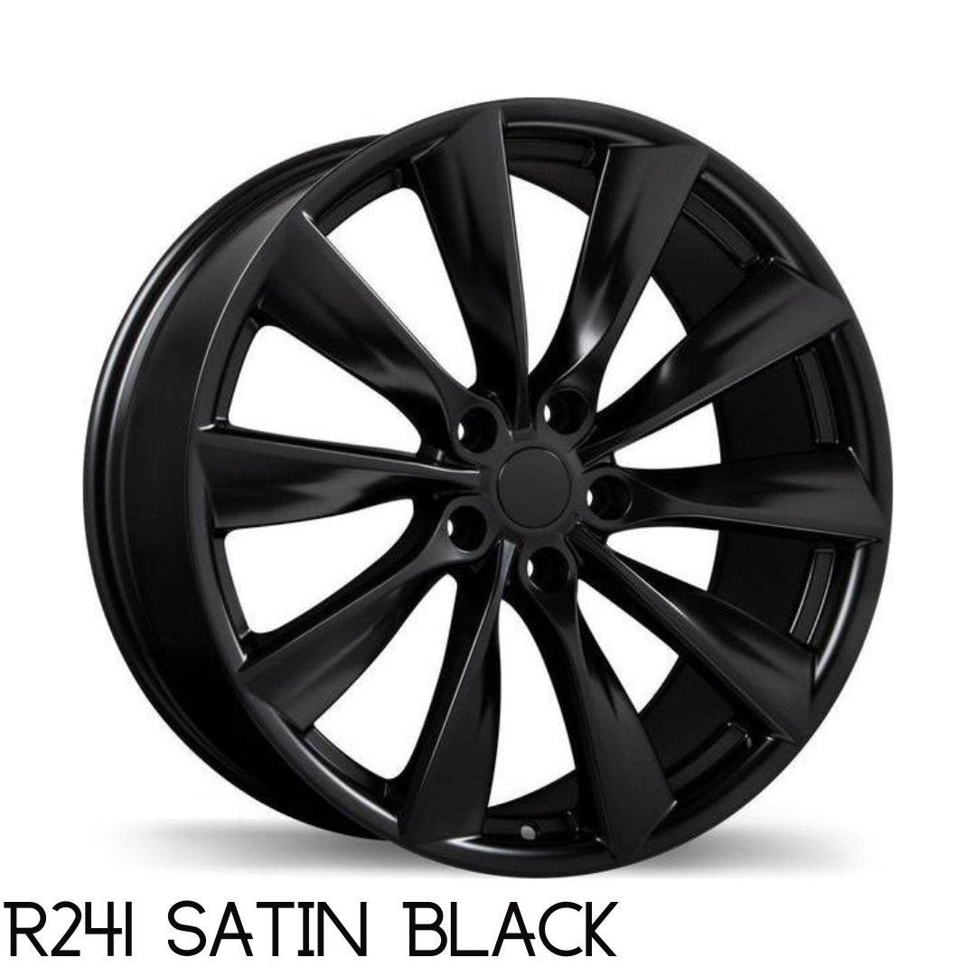 Tesla Winter Package - Wheels + Tires + TPMS Package - R241/R263 - Satin Black - Satin Gray - A2Z EV
